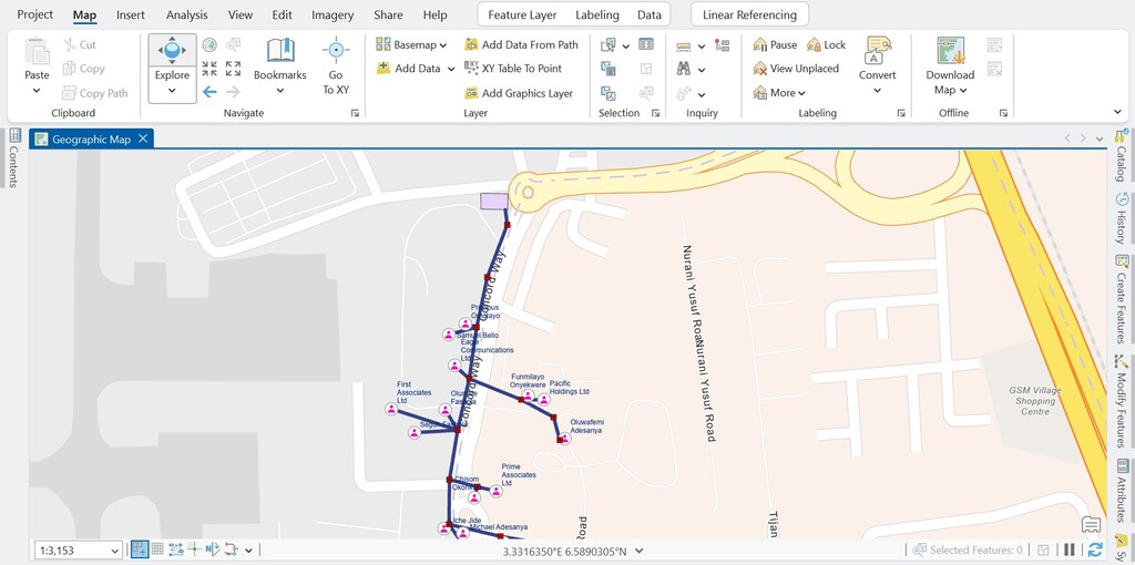 GIS Spatial Look for FTTH